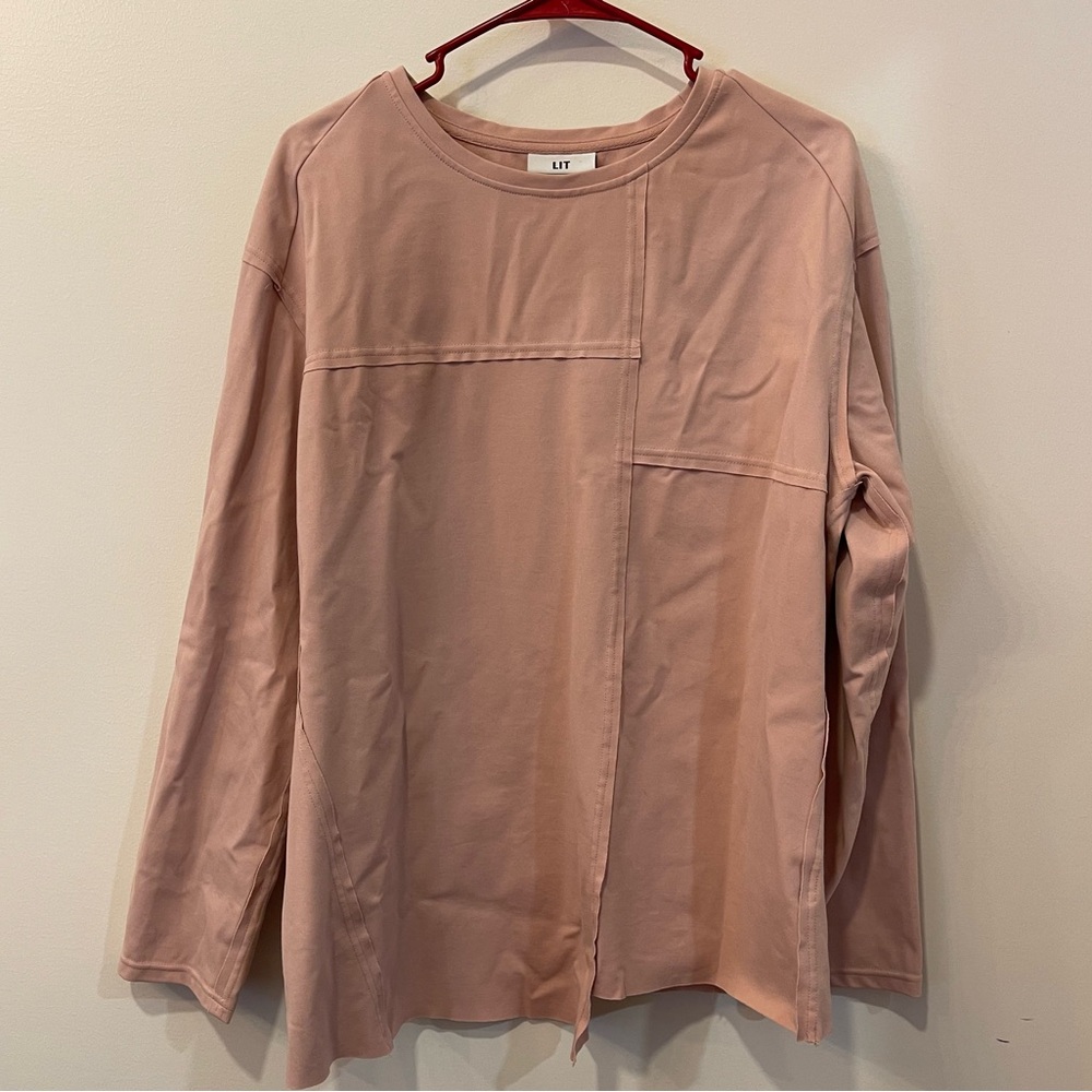 Lit Pink Size Large Activewear Longsleeve Top High Quality Workout Balletcore